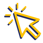 Stylised yellow letter A with a checkmark over a dark blue A, with small confetti-like spark lines around the top.